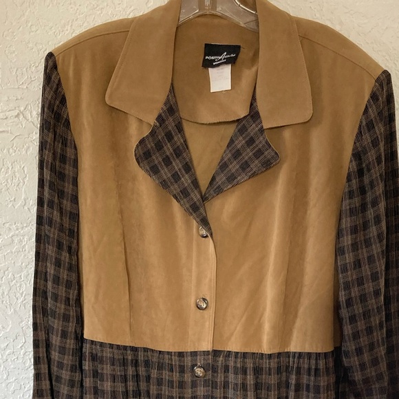 Positive Attitude Dress Women's Plus 22 Faux Suede Western Core Maxi Midi Dress - Picture 6 of 9